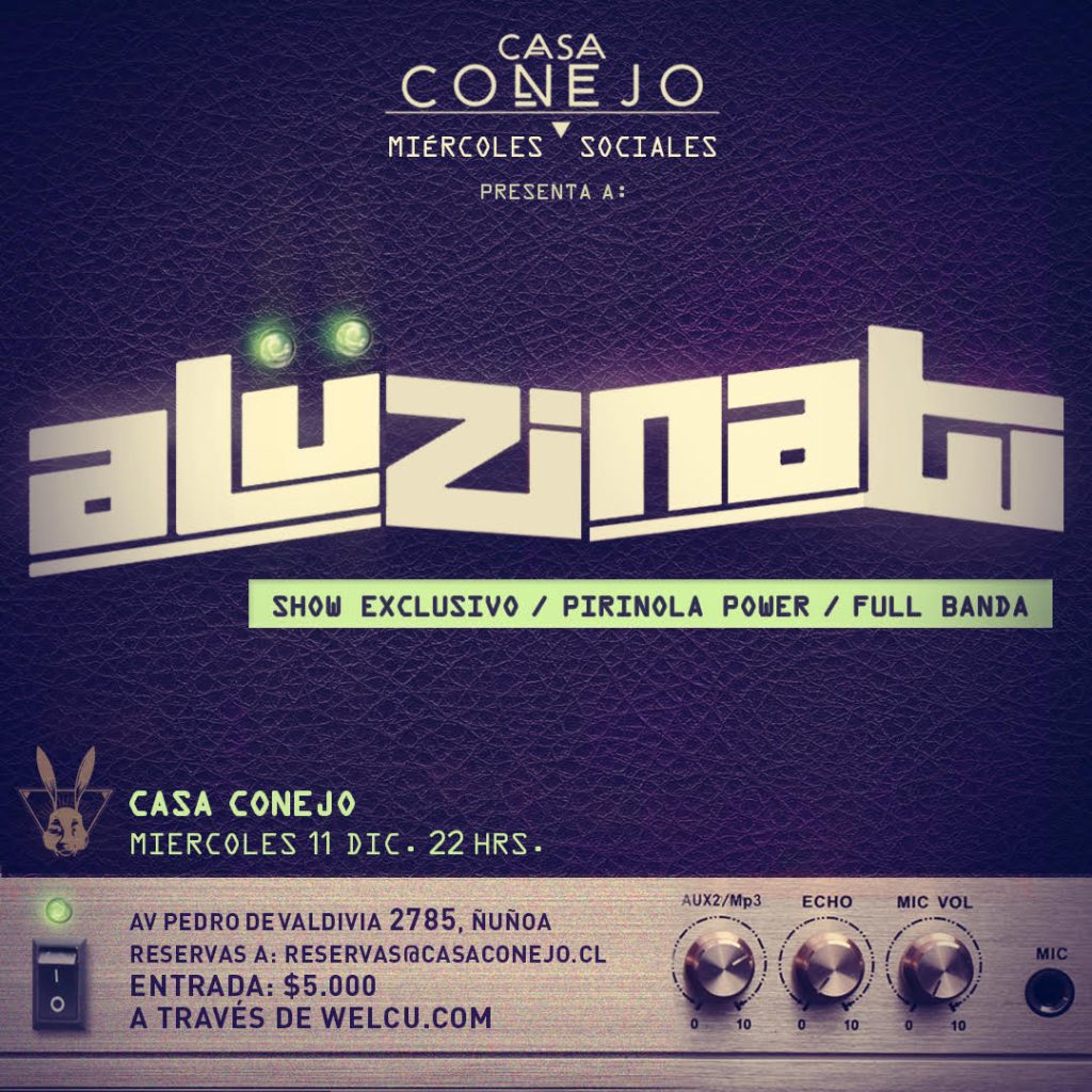Aluzinati en vivo en casa conejo