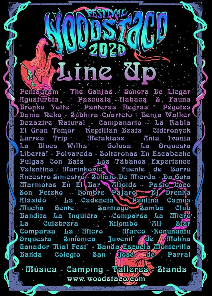 Line up Woodstaco 2020