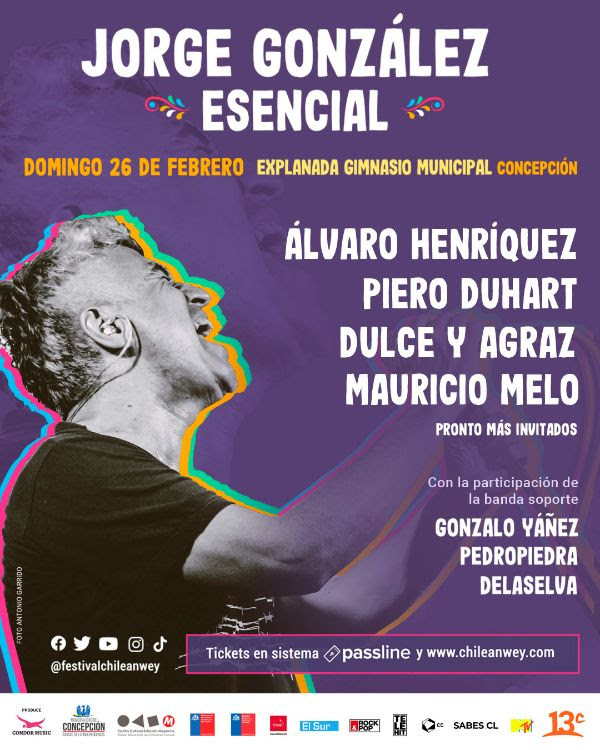 Marcianeke, Álvaro Henríquez y Nicole serán parte del homenaje a Jorge González en el Festival Chilean Wey